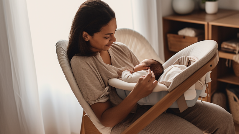 An image of a mother holding her baby close while breastfeeding, with a caption explaining what breastfeeding on demand means.